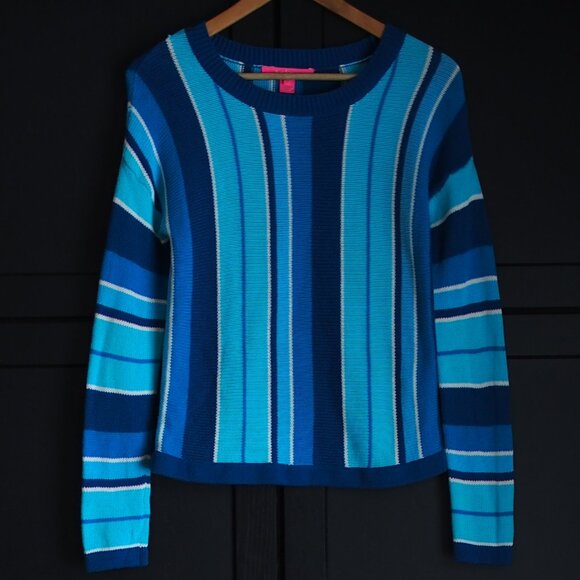 Lily Pulitzer | Striped 100% Cotton Sweater - Picture 1 of 4